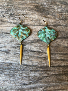 Spiked Patina Earrings