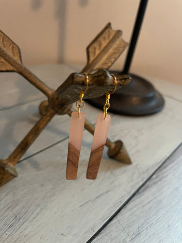 Peach Stick Earrings