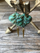 Load image into Gallery viewer, Spiked Patina Earrings